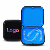Boîte de rangement pour appareil orthodontique avec logo personnalisé, en plastique de qualité alimentaire, boîte dentaire pour aligneur