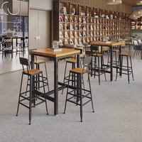 Tables et chaises de bar de restaurant à cadre en bois personnalisable Nouveau style pour les repas Fast Food Hot Pot-pour la cantine