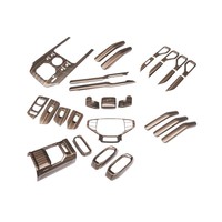 Pièces de décoration intérieure de voiture en bois de pêche pour Jetour Traveler Shanhai T2 : ensemble de garnitures pour console centrale, levier de vitesses et aérateurs