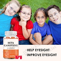 Julong OEM Bêta-carotène Lutéine Eye Care Gummies Extrait de carotte Gummy Supplément naturel Gummies de bronzage Bêta-carotène