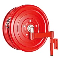 1 inci tebal dilapisi merah PVC fleksibel selang api Reel 30 meter ayunan braket Drum Jet semprot Nozzle Hydrant peralatan pemadam kebakaran