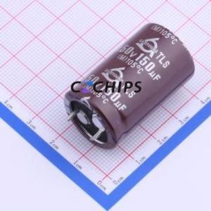 Condensador Electrolítico de Aluminio de Encaje a Presión TLS 450V150 22*35, Componente de Orificio Pasante (THT), D22xL35mm 150uF 20% 450V 10mm - Product Image 1