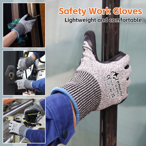 Gants anti-coupure XINGYU HPPE EN388 4544, résistants aux huiles, avec revêtement nitrile sableux, niveau 5 de résistance à la coupure, gants de travail de sécurité robustes - Product Image 3