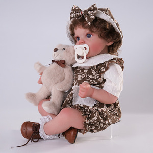 Muñecas Bebé <span class=keywords><strong>Reborn</strong></span> de Silicona Suave Realistas de 24 Pulgadas, Conjunto Completo de Moda, Muñecas Recién Nacidas Realistas para Niñas y Niños - Product Image 4