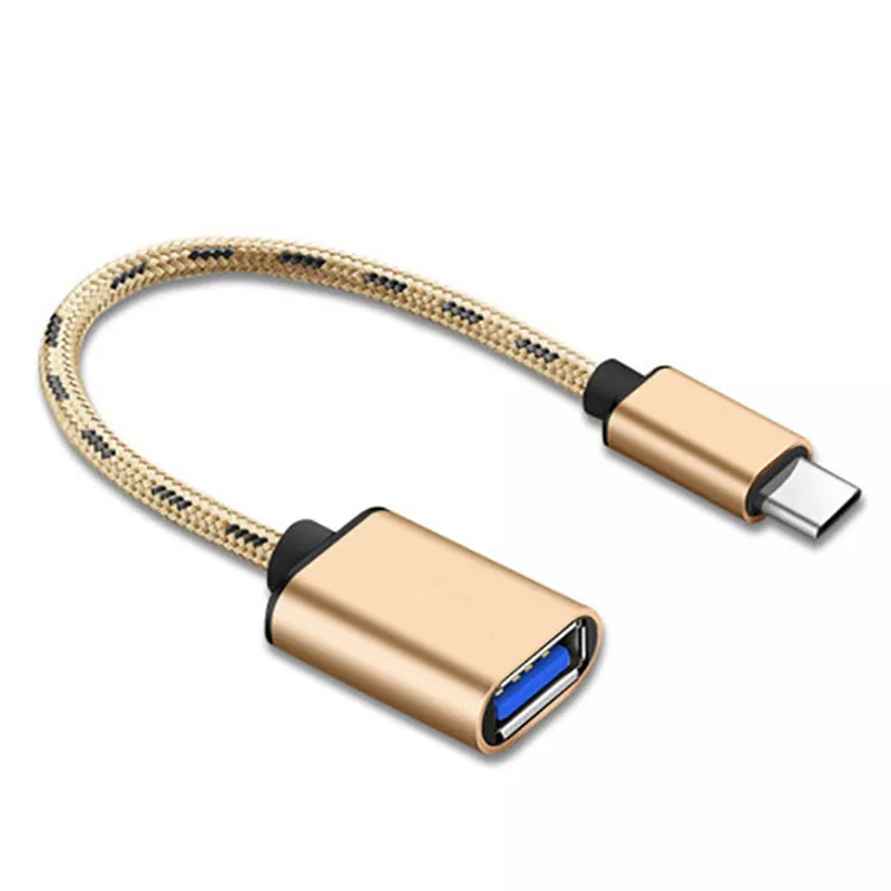 Nylon geflochtenes USB 3.0 Adapter kabel Micro USB OTG Kabel Typ C für Mobiltelefon Samsung LG U Flash