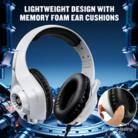 Casque de jeu professionnel filaire neuf en gros, circum-auriculaire, pliable, avec basses stéréo, micro omnidirectionnel et LED RGB pour PS5, PS4, PC, Ordinateur Portable
