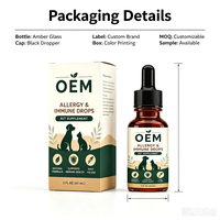 OEM Tetes Imunitas Hewan Peliharaan 60ml Suplemen Obat Cair Herbal Alami Pereda Gatal Kulit untuk Anjing Label Pribadi Khusus