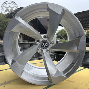 Nuevas llantas Viaol de cinco radios de aleación de aluminio forjado, acabado plateado cepillado, diseño cóncavo de 25 mm, 19-21 pulgadas, compatibles con Audi <span class=keywords><strong>Arteon</strong></span>/Golf - Product Image 2