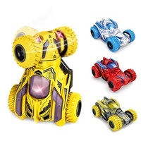 Mini tracción en las cuatro ruedas inercial de 360 grados de pie-juguete giratorio con coche de acrobacias de plástico de fricción giratoria
