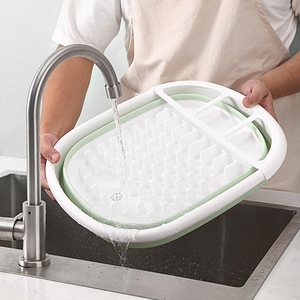 Escurridor de vajilla plegable de silicona, escurridor de platos de plástico - Product Image 4