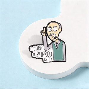 Pin Esmaltado de Personaje de Serie de TV de Comedia Americana, El <span class=keywords><strong>Diablo</strong></span> Es Puerco, Broche Clásico de Humor Televisivo, Insignia para Solapa y Bolsos, Joyería de Moda, Regalo - Product Image 3