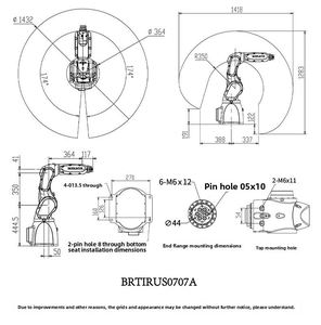 Robots industriels six axes BORUNTE, moteur PLC, capacité de charge 7 kg, IP65, haute précision, entraînement électrique, garantie 1 an, usine - Product Image 3