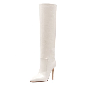 Botas Altas Hasta la Rodilla para Mujer, Talla Grande 47, Tacón Delgado, Zapatos Brillantes de Charol, Colores Personalizados, Botines Largos de Tacón de Aguja para Mujer - Product Image 5