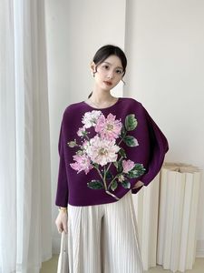 Camiseta Elegante de Manga Larga para Mujer, Estilo Coreano, Casual, Ecológica, Transpirable, Antibolitas, Tejido Plisado, 100% Poliéster - Product Image 5