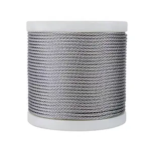 7x7 Stainless Steel Wire Rope Cable 6mm 10mm 14mm 16mm 26mm 32mm 48mm 7*7 Steel Wire Ropes