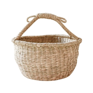 Panier Bolga africain en jonc de mer tressé à la main, haute qualité, pour décoration intérieure et rangement, logo personnalisé, fournisseur en gros du Vietnam - Product Image 2