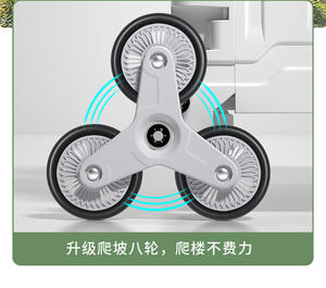 รถเข็นพับได้แบบมีล้อ แข็งแรงพิเศษ สำหรับครู  ตะกร้าใส่ของแบบพับได้ รถเข็นช็อปปิ้งแบบพับได้ - Product Image 2