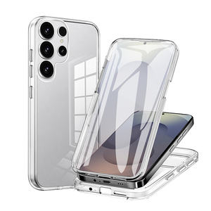 360 couverture de téléphone transparente de <span class=keywords><strong>Protection</strong></span> complète pour <span class=keywords><strong>Samsung</strong></span> <span class=keywords><strong>galaxy</strong></span> S25 Ultra S24 Plus coque de téléphone anti-chute transparente - Product Image 1