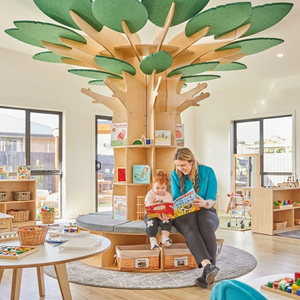 Arbre de lecture <span class=keywords><strong>Montessori</strong></span> Bibliothèque pour enfants Organisateur de rangement en bois Salle de classe de la maternelle Garderie Centre de garde d'enfants Meubles - Product Image 2