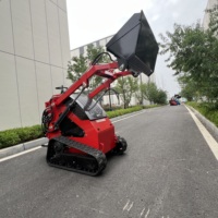 Mini-chargeuse compacte à rayon de braquage zéro du fabricant d'origine avec tarière pour chantier de construction