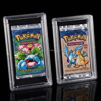 Boîte de protection en plastique transparente de qualité archivistique pour boosters et cartes TCG, compatible avec les packs de cartes Pokémon, MTG, YuGiOh et de cartes sportives