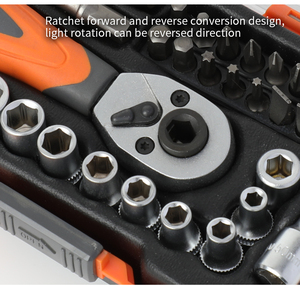 Đa Chức Năng 31Pcs 1/4 "Ổ Cắm Ổ Cắm Thiết Lập Của Nhãn Hiệu 72 Răng Ratchet Cờ Lê Sửa Chữa Xe Công Cụ - Product Image 5