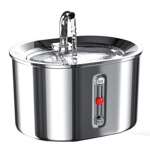 Fontaine à eau automatique pour chat en acier inoxydable avec filtre, grande capacité, distributeur d'eau pour <span class=keywords><strong>chiens</strong></span> et chats - Product Image 2