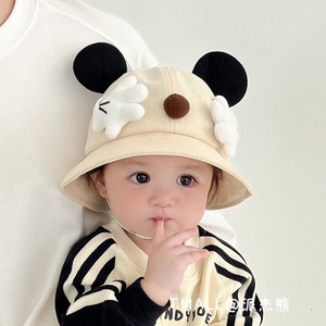 Chapeau de pêcheur pour bébé, printemps et automne, pour garçons et filles, mignon, chaud, respirant, coupe-vent, pare-soleil, <span class=keywords><strong>en</strong></span> <span class=keywords><strong>coton</strong></span> et polyester, à motif de dessin animé - Product Image 2