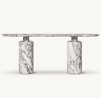 Meubles de salon modernes de luxe en pierre naturelle table console en travertin