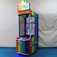 Machine de jeu d'arcade colorée pour enfants, à monnayeur, avec balles rebondissantes, en métal, pour centres de jeux, en anglais