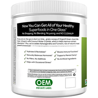 Poudre Super Greens Premium OEM, Superaliment, 20+ Poudres de Légumes Verts, Aliments Entiers, Extrait d'Herbe de Blé, Spiruline, Chlorelle