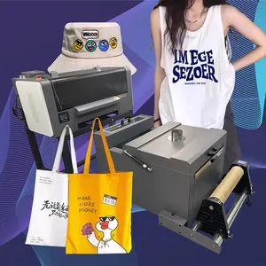 Printer epson xp600/i3200/i1600 DTF kepala ganda set 60 cm Printer inkjet transfer a2 mesin cetak kaos dtf dengan pengocok