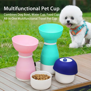 <span class=keywords><strong>Bottiglia</strong></span> Unica 3-in-1 in Silicone per Animali Domestici, Pieghevole, per Acqua e Cibo, Ideale per Viaggi in Auto ed Escursioni - Direttamente dalla Fabbrica - Product Image 4