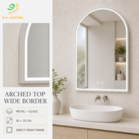 Miroir de salle de bain avec éclairage LED 20"*28" tactile et dimmable 6000K, anti-buée IP44, miroir mural pour la vente en gros par Joystar