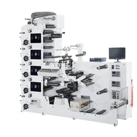 Machine d'impression flexographique automatique 6 couleurs estampage d'or pour la production d'autocollants d'étiquettes personnalisées nouvel état papier/imprimante d'étiquettes