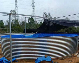 High-density Canvas <strong>Fish</strong> <strong>tank</strong> Movable Circular Galvanized Sheet <strong>Fish</strong> Farming <strong>tank</strong> - Product Image 4