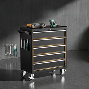 Chariot d'atelier transfrontalier à cinq niveaux, épaissi, pour outils et pièces, avec rangement mobile pour quincaillerie - Product Image 3
