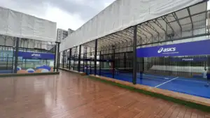 लोकप्रिय 2024 एमसी पैडल टेनिस खेल उपकरण पैनोरमिक इनडोर और आउटडोर पेडल टेनिस कोर्ट छत या पैडल कीमत के अनुसार कवर के साथ