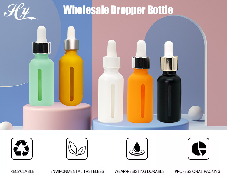 150ml Frosted Glass Serum Essential Oil Dropper Bottles OEM Color Logo