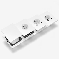 Interruptores y Enchufes de Pared WESA Ultrafinos con Botón Pulsador EU de 1/2/3 Vías con Enchufe USB Tipo C, Combinación Libre, Diseño Moderno de Lujo