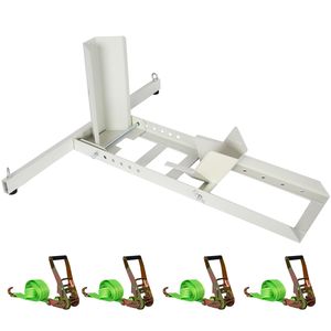 DB réglable 1800 lb. Support de moto en acier de capacité/cale de roue avec 4 ensembles d'arrimage robuste - Product Image 6