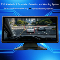 Pantalla IPS HD de 10.36 Pulgadas, DVR con Detección y Advertencia de Punto Ciego de 4 Canales, Grabación en Bucle y Reproductor Multimedia MP5 Todo en Uno