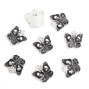 DIY Gothique Vent Bijoux Accessoires Unique Suspendu Huile Chute Noir Et Blanc Tête De Mort Corde Pendentif Han - Product Image 6