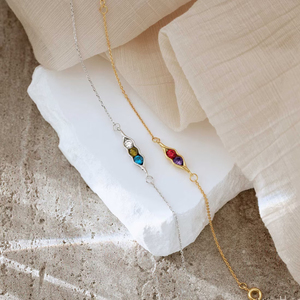 <span class=keywords><strong>Bracelet</strong></span> en zircon incrusté en forme de pois, design <span class=keywords><strong>personnalisé</strong></span> pour chaque mois de l'année, bijou fantaisie sur mesure pour femme - Product Image 4