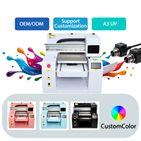 Impresora de inyección de tinta UV plana automática 3040 DTF de 30 centímetros, mini I3200 con 2 cabezales, nueva, para impresión en plástico, acrílico y otros materiales.