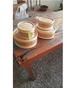 Ensemble de paniers de rangement en bambou naturel, fabriqués à la main avec expertise pour une décoration rustique et une organisation quotidienne efficace - Product Image 4