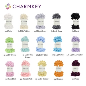 Benang Rajut Charmkey Fancy <span class=keywords><strong>Yarn</strong></span> Super Lembut Chunky Chenille Polyester Finger <span class=keywords><strong>Loop</strong></span> untuk Rajutan Tangan - Product Image 3