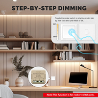 Módulo de Atenuación Inteligente WiFi Tuya LangYeao de 1/2 Canal, 2x100W, Tamaño Mini, Compatible con Alexa y Google Home, Atenuación Continua
