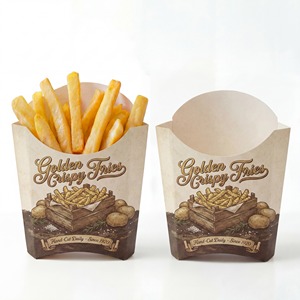 Caja de Papel Antigrasa Personalizada para Papas Fritas, para Restaurantes de Comida Rápida - Product Image 1