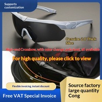 Gafas Protectoras con Lentes de PC de 2.0mm, Gafas Tácticas para Exteriores, Gafas de Tiro CS, Gafas Deportivas Polarizadas con Cambio de Color para Ciclismo